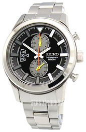 Seiko Chronograph Czarny/Stal Ø45 mm SNN289