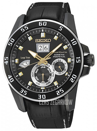 Seiko Sportura Czarny/Skóra Ø42 mm SNP089