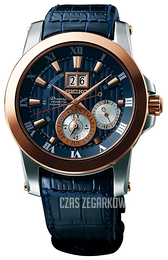 Seiko Premier Niebieski/Skóra Ø42 mm SNP126P1