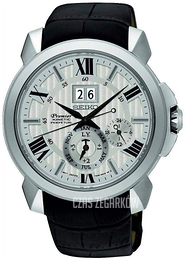 Seiko Premier Srebrny/Skóra Ø42.9 mm SNP143P1