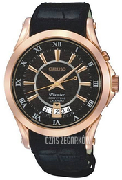 Seiko Premier Czarny/Skóra Ø40 mm SNQ128