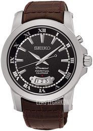 Seiko Premier Czarny/Skóra Ø41 mm SNQ149P1