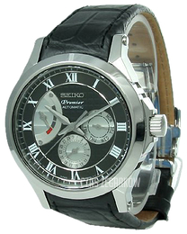 Seiko Premier Czarny/Skóra Ø42 mm SPB005J