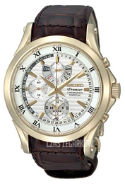 Seiko Premier Biały/Skóra Ø38 mm SPC054