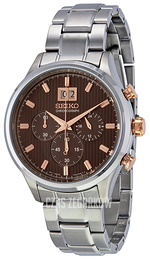 Seiko Chronograph Brązowy/Stal Ø42 mm SPC151