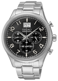 Seiko Chronograph Czarny/Stal Ø42 mm SPC153P1