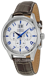 Seiko Chronograph Biały/Skóra Ø42 mm SPC155