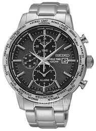 Seiko Chronograph Czarny/Stal Ø43 mm SPL049