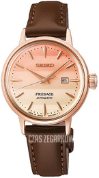 Seiko Presage Różowe złoto/Skóra Ø30.3 mm SRE014J1