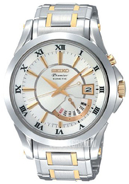 Seiko Premier Srebrny/Pozlacana Ø41 mm SRN004