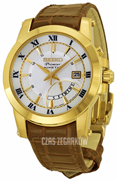Seiko Premier Biały/Skóra Ø41 mm SRN042P1