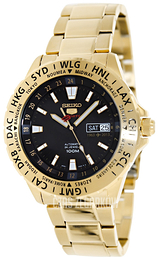 Seiko 5 Czarny/Stal w odcieniu złota Ø47 mm SRP440