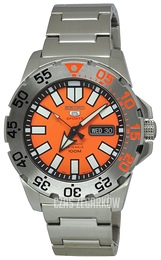 Seiko 5 Pomarańczowy/Stal Ø43 mm SRP483K1