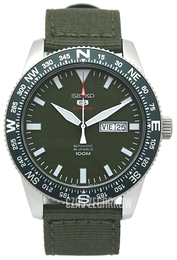 Seiko 5 Zielony/Tkanina Ø52 mm SRP663K1