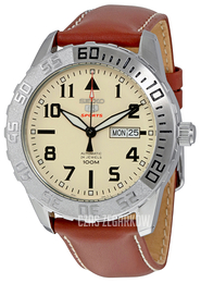 Seiko 5 Kremowy/Skóra Ø44 mm SRP757