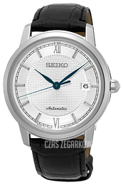Seiko Presage Srebrny/Skóra Ø39 mm SRPA13J1