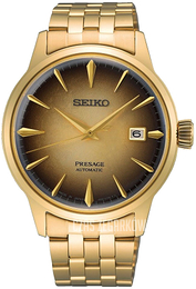 Seiko Presage Brązowy/Stal w odcieniu złota Ø40.5 mm SRPK48J1