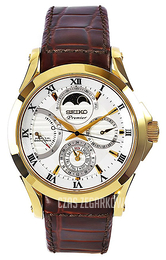 Seiko Biały/Skóra Ø42 mm SRX004