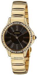 Seiko Dress Ladies Brązowy/Stal w odcieniu złota Ø30 mm SRZ444P1