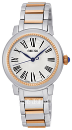 Seiko Dress Ladies Srebrny/Stal w kolorze różowego złota Ø30 mm SRZ448P1