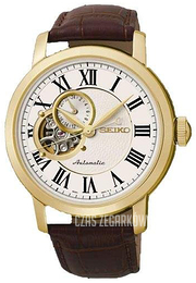 Seiko 5 Biały/Skóra Ø40 mm SSA232