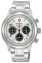 Seiko Biały/Stal Ø40 mm SSB003