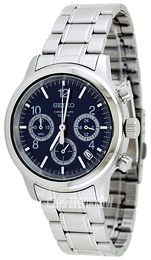 Seiko Chronograph Niebieski/Stal Ø40 mm SSB005