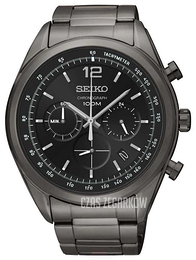 Seiko Chronograph Czarny/Stal Ø42 mm SSB093