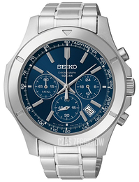 Seiko Chronograph Niebieski/Stal Ø45 mm SSB103