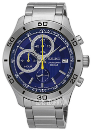 Seiko Chronograph Niebieski/Stal Ø45 mm SSB185P1