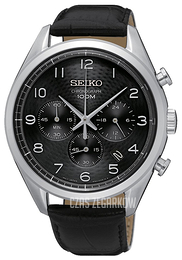Seiko Chronograph Czarny/Skóra Ø43 mm SSB231P1