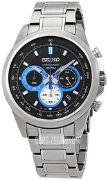 Seiko Czarny/Stal Ø45 mm SSB243P1