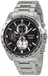 Seiko Chronograph Czarny/Stal Ø44 mm SSB255P1