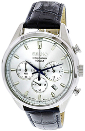 Seiko Srebrny/Skóra Ø42.5 mm SSB291P1