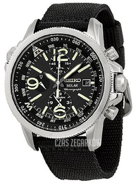 Seiko Chronograph Czarny/Tkanina Ø42 mm SSC135