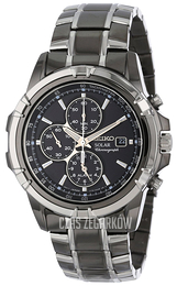 Seiko Chronograph Czarny/Stal Ø44 mm SSC143