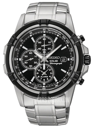 Seiko Chronograph Czarny/Stal Ø44 mm SSC147