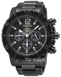 Seiko Czarny/Stal Ø44.5 mm SSC225