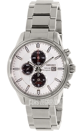 Seiko Chronograph Biały/Stal Ø43 mm SSC251