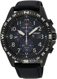 Seiko Czarny/Skóra Ø44 mm SSC707P1