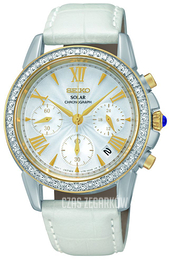 Seiko Biały/Skóra Ø35 mm SSC878