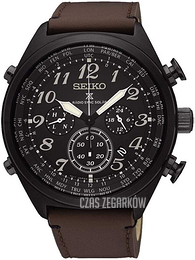 Seiko Czarny/Skóra Ø45 mm SSG015P1