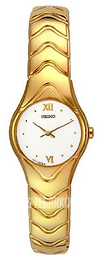 Seiko Dress Ladies Biały/Stal w odcieniu złota Ø22 mm SUJ616