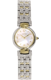 Seiko Dress Ladies Biały/Stal w odcieniu złota Ø20 mm SUJ710