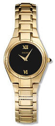 Seiko Dress Ladies Czarny/Stal w odcieniu złota Ø22 mm SUJD54