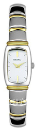 Seiko Dress Ladies Biały/Stal w odcieniu złota SUJE20