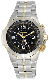 Seiko Kinetic Czarny/Stal Ø42.5 mm SUN010