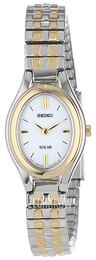 Seiko Dress Ladies Biały/Stal w odcieniu złota Ø21 mm SUP104