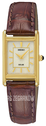 Seiko Solar Biały/Skóra SUP252P1