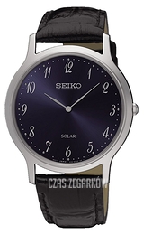 Seiko Solar Niebieski/Skóra Ø37.8 mm SUP861P1